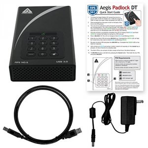 Apricorn ADT-3PL256F-3000 3tb Aegis Padlock Dt Secure     Usb 3.0 256b