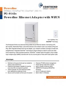 Comtrend PG-9142S Powerline Adapter W Wl 200mbps 11n Tr-069 Clearpath