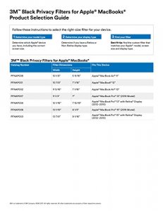 3m PFNAP001 Privacy Filter 12in For Macbook