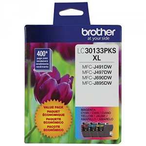 Original Brother LC30133PKS High Yield 3-pk Color Ink (cmy)