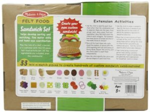 Melissa 3954 Felt Food Sandwich Set Play     House Play Food