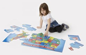 Melissa 440 51pc U.s.a. Map Floor           Puzzles Cardboard Floor Pu