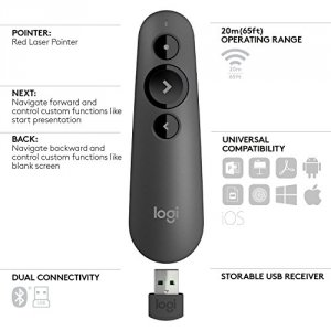 Logitech 910-005333 R500 Laser Presenter Graphite