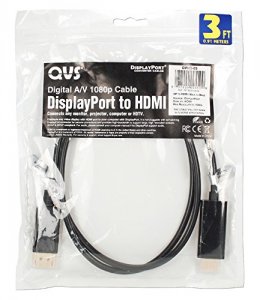 Qvs DPHD-03 3ft Displayport To Hdmi Digital