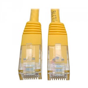 Tripp N200-010-YW 10ft Cat6 Gigabit Molded Patch Cable Rj45 Mm 550mhz 