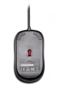 Kensington K72110WW Quiet Clicking Wired Mouse - Optical - Cable - Bla