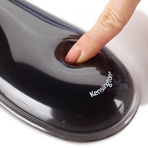 Kensington K62401AM Duo Gel Wave Mouse Pad Wrist Pillow - Black  Blue 