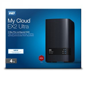 Western WDBVBZ0040JCH Wd 4tb My Cloud Ex2 Ultra 2-bay Nas, Network Att