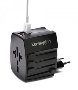 Kensington K33998WW International Travel Plug Adapter With 2.4a Dual U