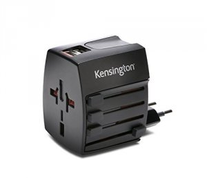 Kensington K33998WW International Travel Plug Adapter With 2.4a Dual U