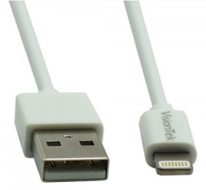 Visiontek 900862 1m Lightning To Usb White Mfi