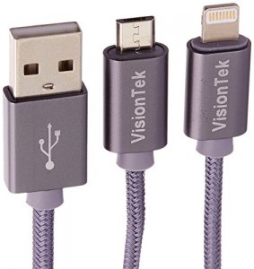 Visiontek 900928 1m Micro Usb  Lightning To Usb