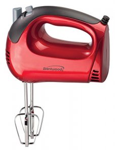 Brentwood HM-46 5-speed Hand Mixer In Red