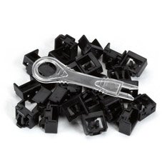 Black PL-AB-BK-25PAK Port Lock 25 Pack  Key  Black