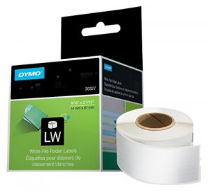 Dymo 30327 White 1-up File Folder Labels