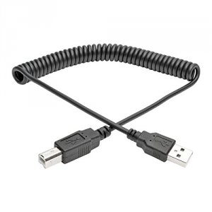 Tripp U022-010-COIL 10ft Hi-speed Usb 2.0 To Usb B Cable Coiled Usb A-