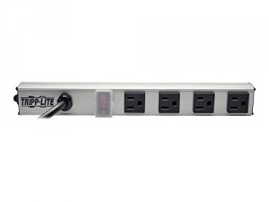 Tripp  4-outlet Power Strip Nema 5-15r 5-15p 10ft Cord 12 Inches Metal