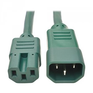 Tripp 7U0426 Heavy Duty Computer Power Cord 15a 14awg C14 To C15 Green