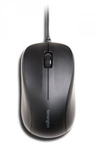 Kensington K72110WW Quiet Clicking Wired Mouse - Optical - Cable - Bla