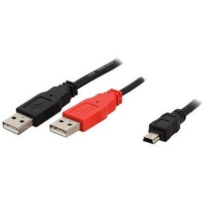 Data DL2YCABLE Usb 2.0 Mini B To 2 Male Y Cbl  Replacement Usb 2.0 Y C