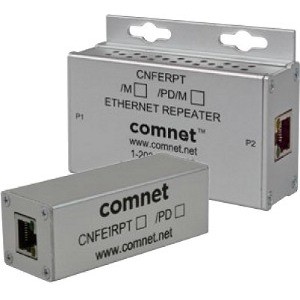 Comnet CNFE1RPT 100 Meter Ethernet Repeater Pass-through Poe Power