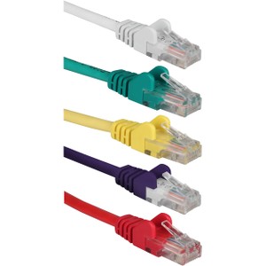 Qvs CC5-07RP 5pk 7ft 350mhz Cat5eethernet