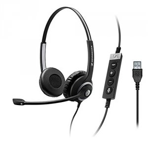 Sennheiser 506481 Two-sided Pro Comm Headset W   Usb  Mic Earpads Pouc