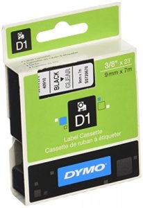 Dymo 40910 Black Print Clear Tape, 38 X 23