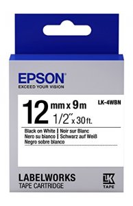 Epson LK-4WBN Label Works Labels Stnd Blkwht