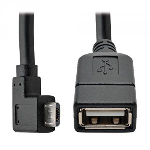 Tripp U052-06N-RA 6-inch Right Angle Micro Usb-b To Usb Otg Adapter Ca