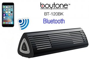 Boytone BT-120BK Black Portable Bt Spkr Sys Hifi W Spkrphone 3.5mm Con