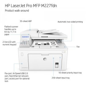 Hp G3Q79A#BGJ Hp Laserjet Pro M227 M227fdn Laser Multifunction Printer