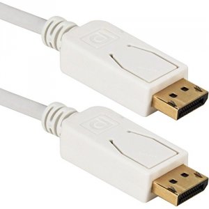 Qvs DP-06-3PKW 3pk 6ft Displayport Digital Av Ultrahd 4k White Cable W