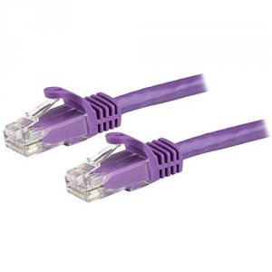 Startech N6PATCH2PL 2ft Cat6 Ethernet Cable - Purple Snagless Gigabit 