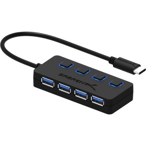 Sabrent HB-UMC4-PK100 100pk 4port Hb-umc4 Usb Type-c  Hub W Power Swit