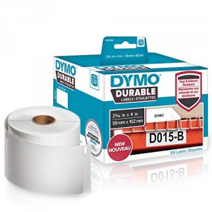 Dymo 1933088 Lw Durable 2-5 16in X 4in White Poly, 300 Labels