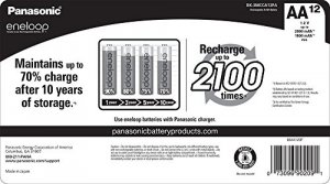 Panasonic 4T9725 Eneloop Battery - 2000 Mah - Aa - Nickel Metal Hydrid