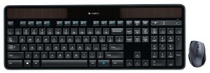 Logitech 1Y8110 Wireless Solar Keyboard  Marathon Mouse Combo Mk750 - 