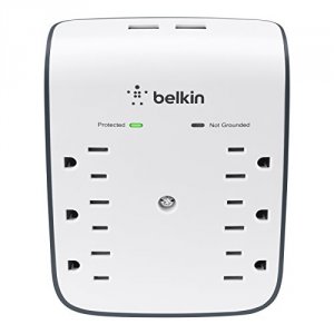 Belkin BSV602TT Surge,prt,6ot,wm,900j,$25k, 2.1amp,usb