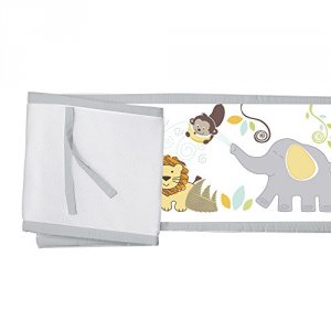 Breathablebaby 14013 Breathable Mesh  Printed Crib Liner Safari Fun To