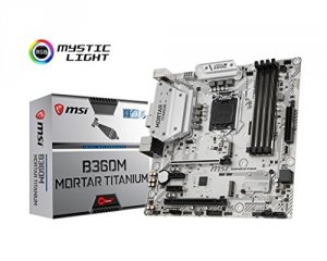 Msi B360MMORTI B360m Mortar Titanium Matx Ddr4 4dimm 2pciex16 Hdmi Dpu