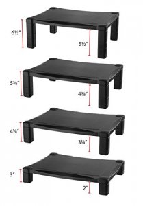 Kantek MS400 Single Platform Adjustable Monitor Stand - 60 Lb Load Cap