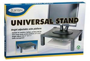 Kantek MS400 Single Platform Adjustable Monitor Stand - 60 Lb Load Cap