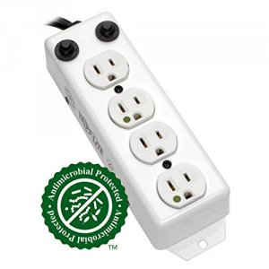 Tripp  Power Strip Hospital Medical 4 Outlet Ul1363a 3'-10' Coiled Cor