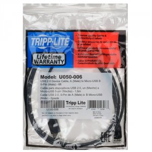 Tripp U050-006 6ft Usb 2.0 Hi-speed Cable A Male To Usb Micro-b M-m - 