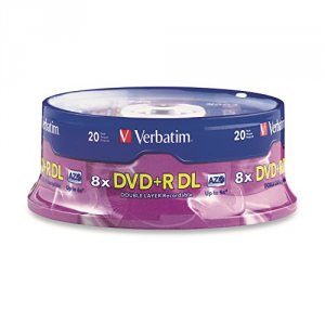 Verbatim 95310 Dvd+r Dl, , 8.5gb, 8x, Branded, 20pk Spindle