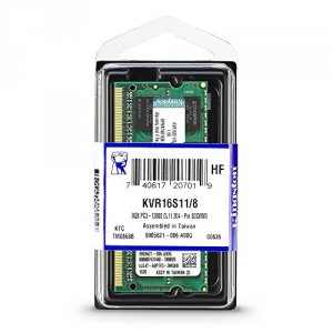 Kingston KVR16S11/8 Memory  8gb Ddr3 1600 Sodimm Retail