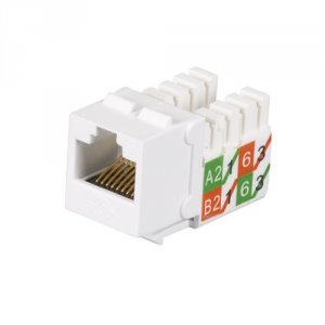 Black FMT639-R3-25PAK Gigatrue2 Cat6 Jacks, Universal Wiring,