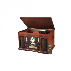 Innovative ITVS-750B Technology Nostalgic Wood 6-in-1 Turntable Center