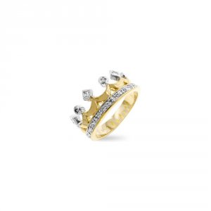 Icon J7277 Two Tone Crown Ring (size: 07) R07672t-c01-07